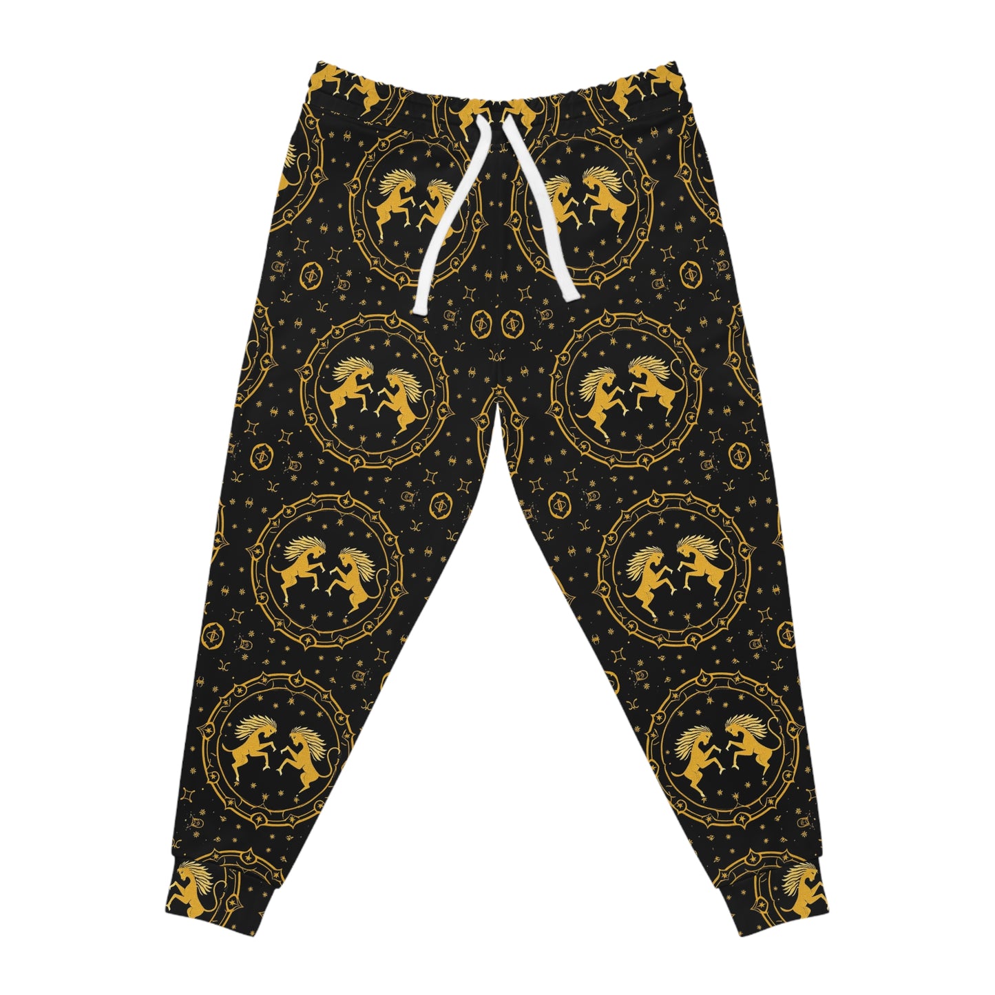 Athletic Joggers, Zodiac Design, Pattern, Gemini, AOP