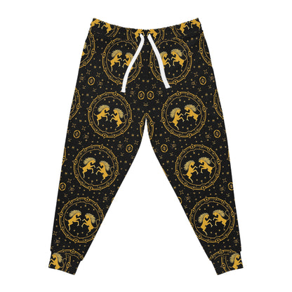 Athletic Joggers, Zodiac Design, Pattern, Gemini, AOP