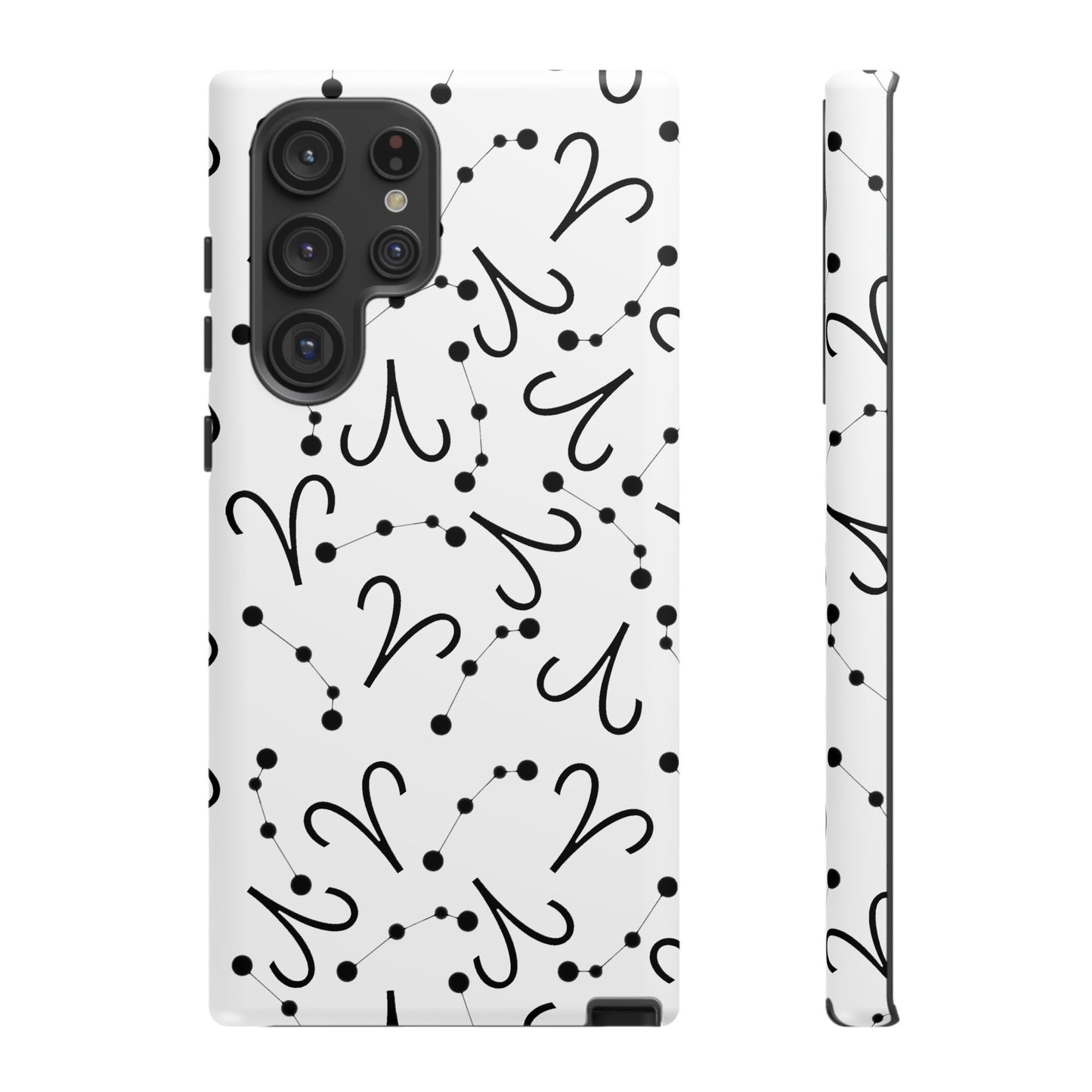 Tough Cases with the Aries Zodiac sign for iPhone, Samsung Galaxy, and Google Pixel devices