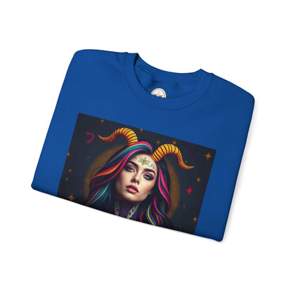 Unisex Heavy Blend™ Crewneck Sweatshirt, Capricorn, Zodiac v3, Sexy Pattern