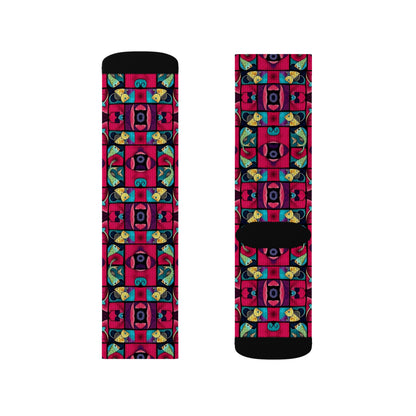 Sublimation Socks, Pisces, Zodiac v2, Shapes Pattern