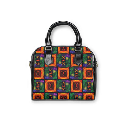 Shoulder Handbag, Capricorn, Zodiac v1, Shapes Pattern