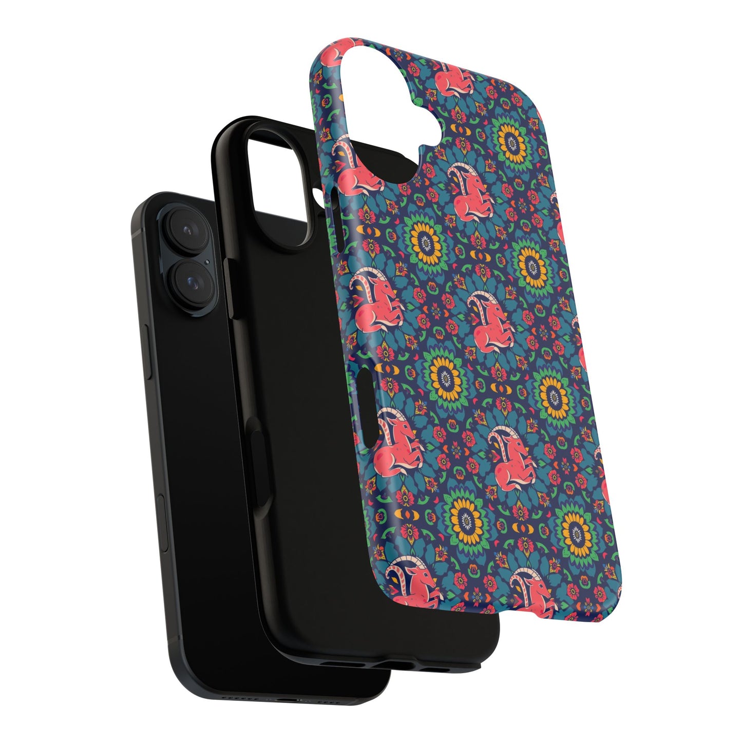 Tough Cases, Capricorn, Zodiac v1, Flower Pattern