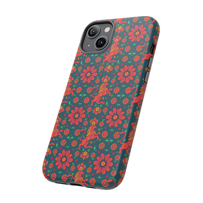 Tough Cases, Leo, Zodiac v2, Flower Pattern