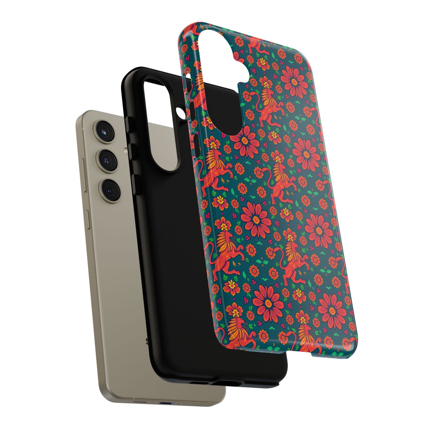 Tough Cases, Leo, Zodiac v2, Flower Pattern