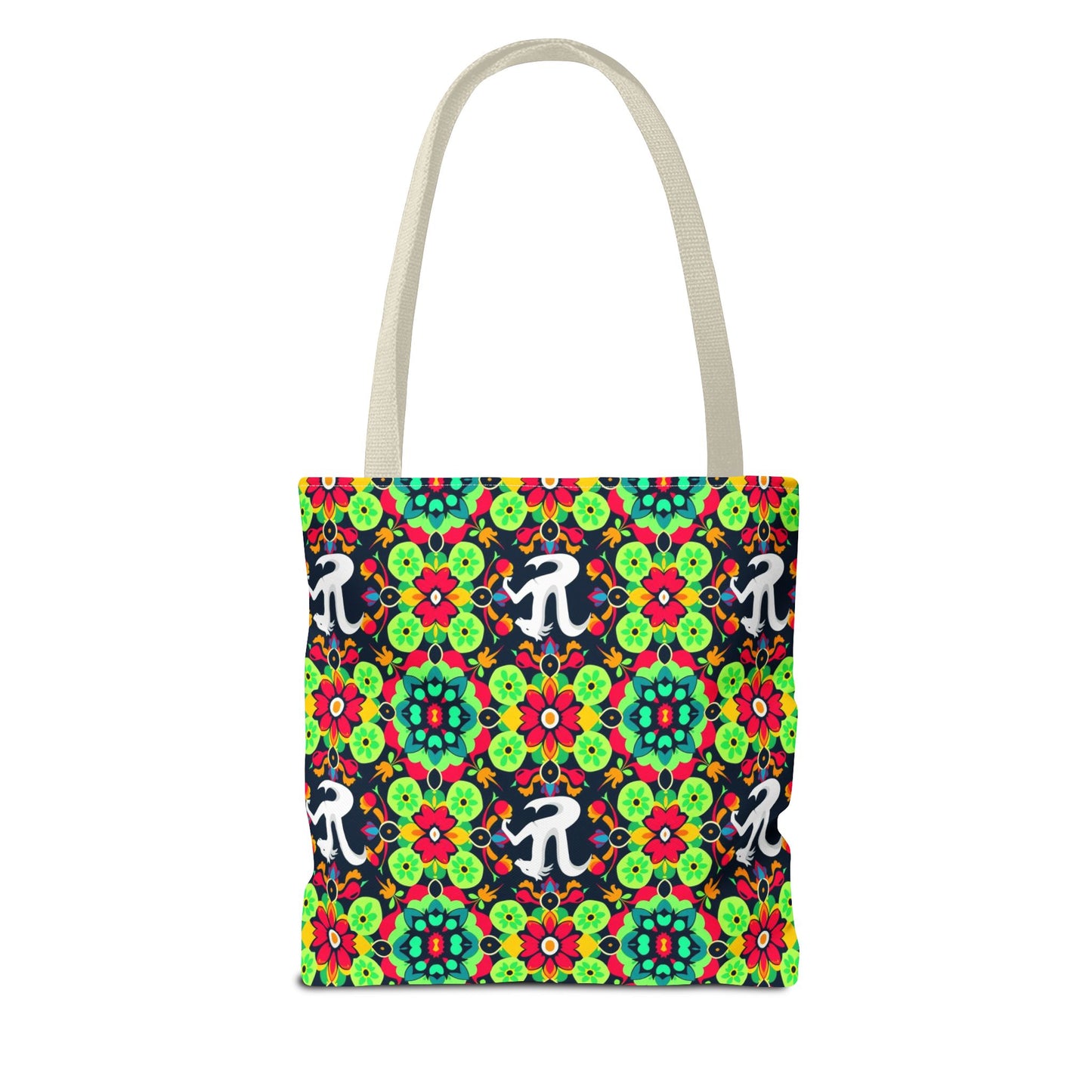 Tote Bag, (AOP), Aquarius, Zodiac v4, Flower Pattern