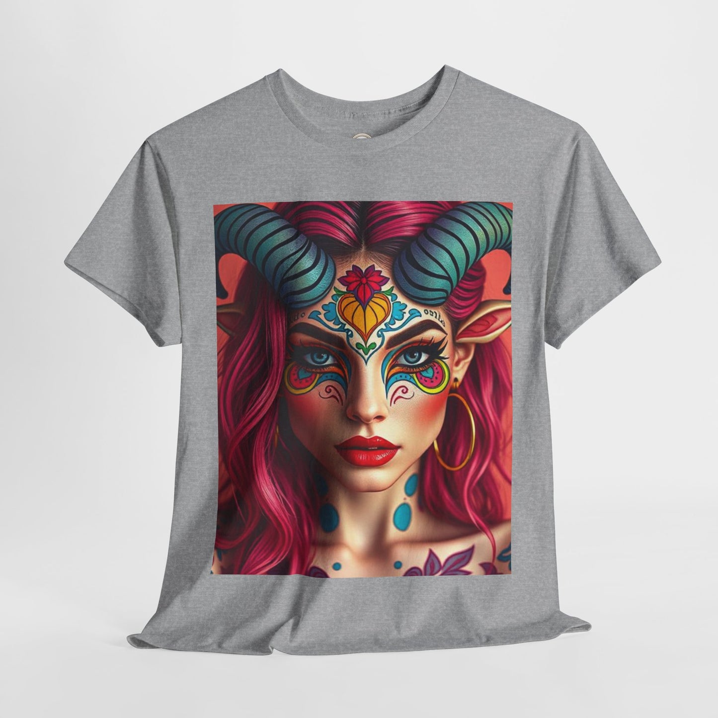 Unisex Heavy Cotton T-Shirt, Taurus, Zodiac, Sexy Art