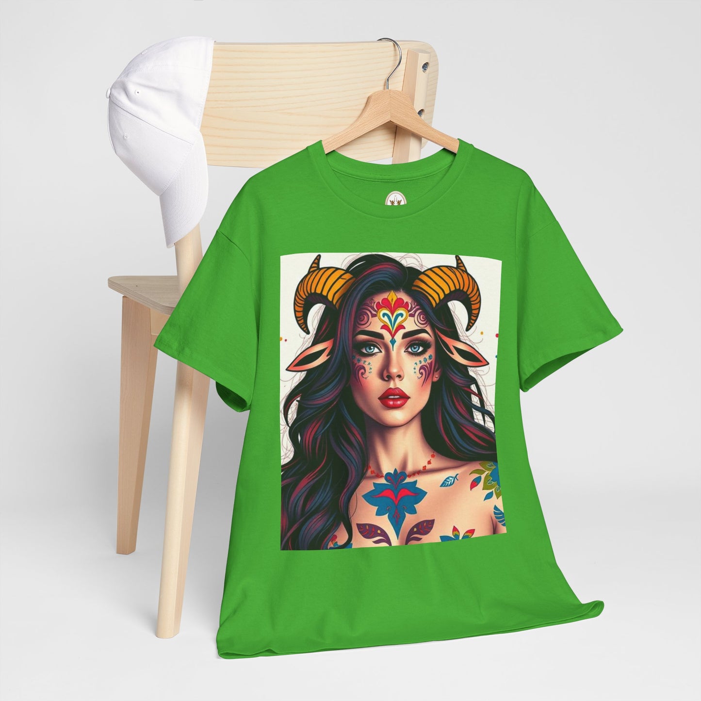 Unisex Heavy Cotton T-Shirt, Taurus, Zodiac v1, Sexy Art