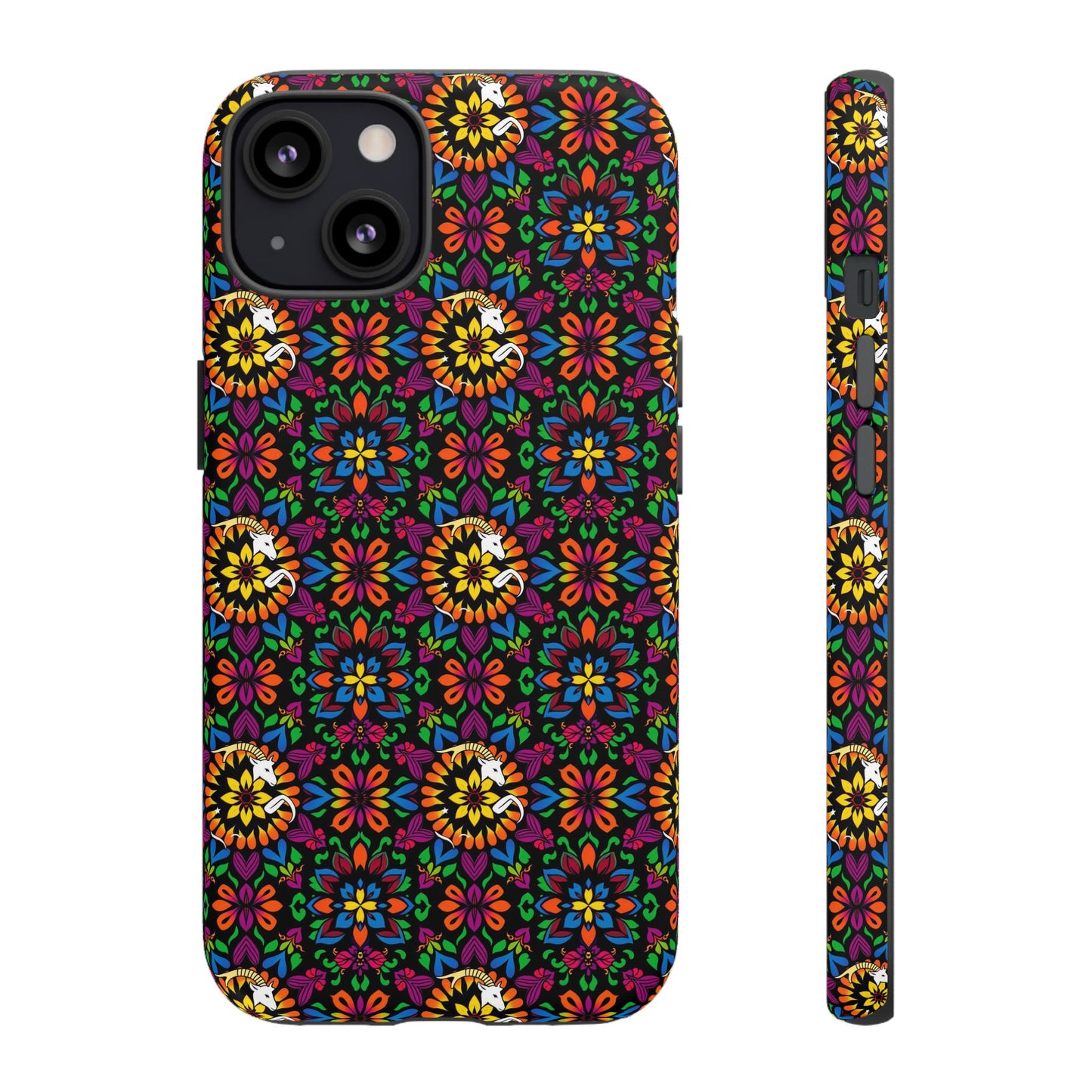 Tough Cases, Capricorn, Zodiac v2, Flower Pattern