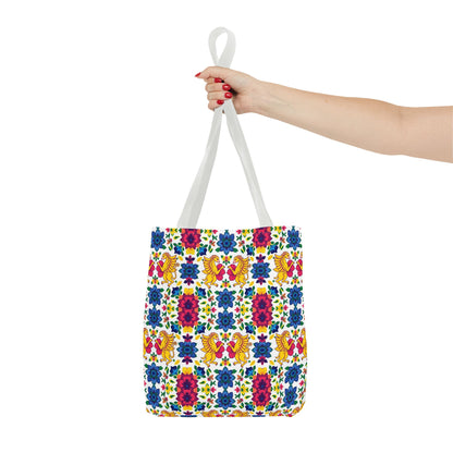 Tote Bag (AOP), Gemini, Zodiac, Flower Pattern