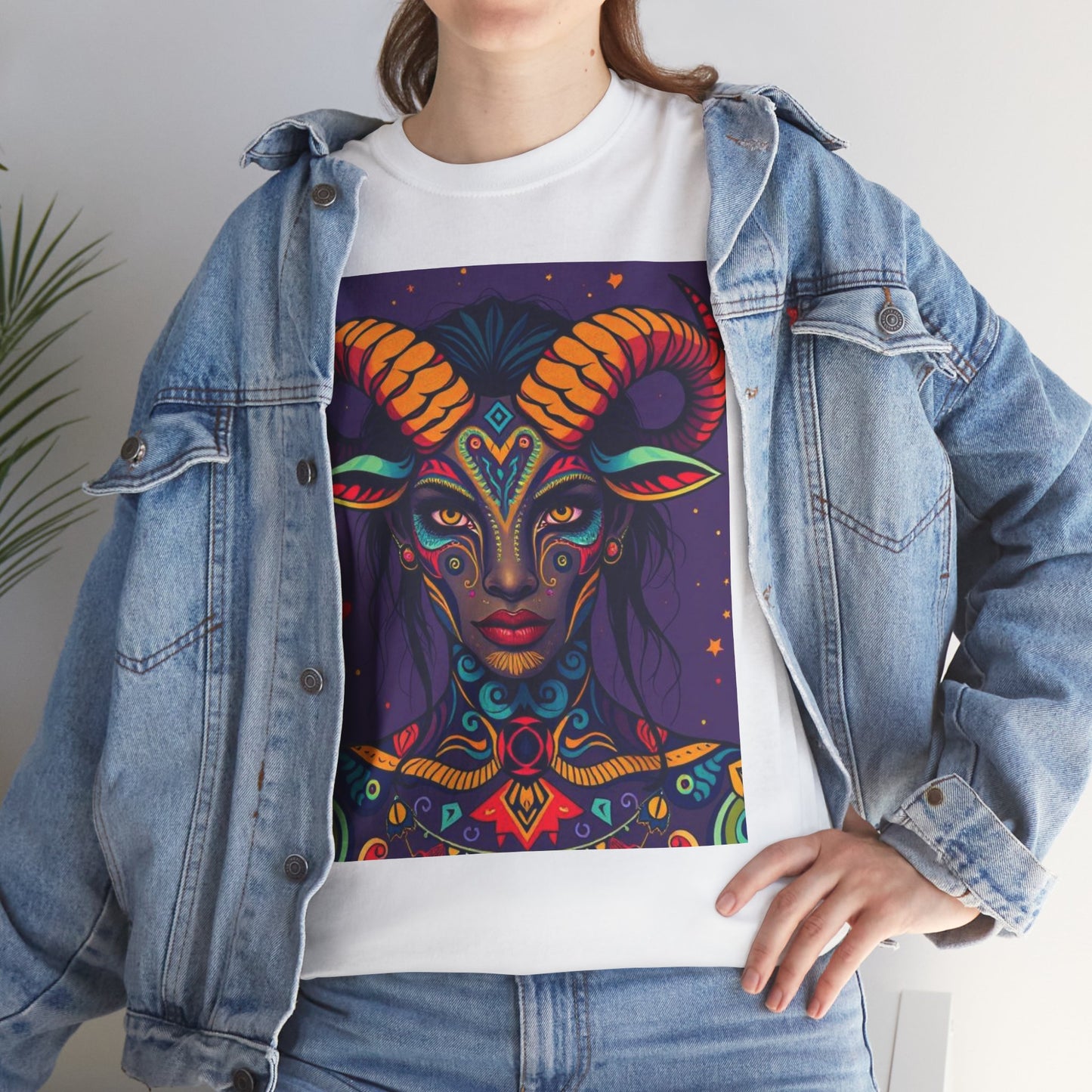 Unisex Heavy Cotton T-Shirt, Taurus, Zodiac v3, Sexy Art