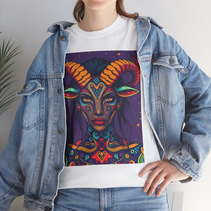 Unisex Heavy Cotton T-Shirt, Taurus, Zodiac v3, Sexy Art