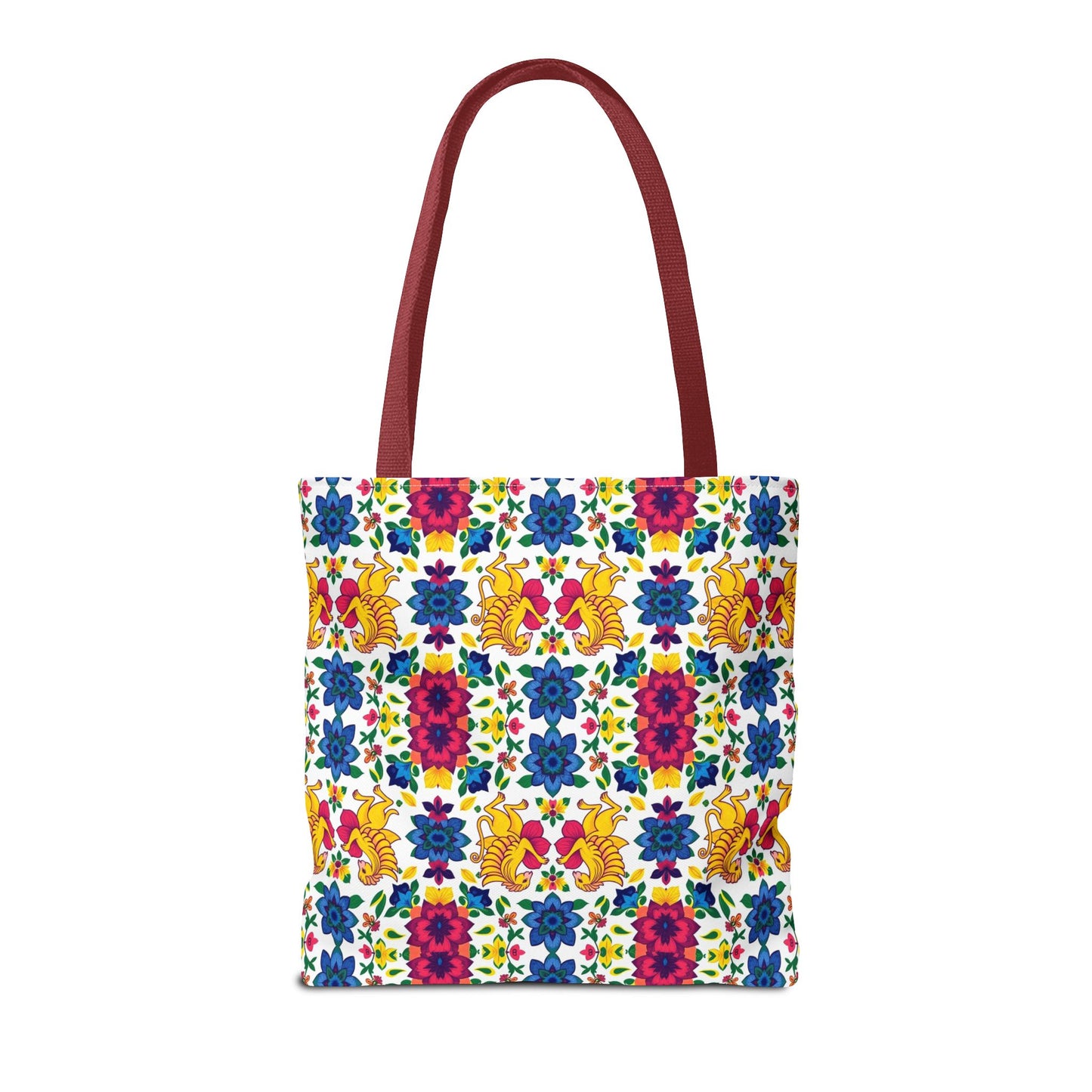 Tote Bag, (AOP), Gemini, Zodiac v6, Flower Pattern