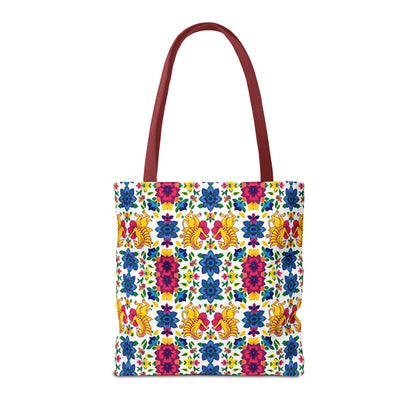 Tote Bag (AOP), Gemini, Zodiac, Flower Pattern