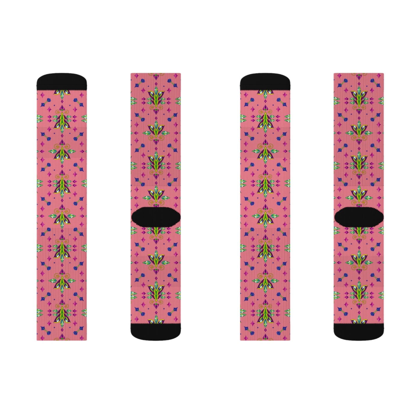 Sublimation Socks, Aquarius, Zodiac v4, Jewel Pattern