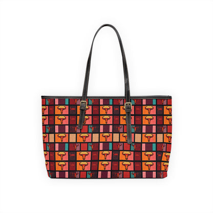 Leather Shoulder Bag, Taurus, Zodiac v1, Shapes Pattern