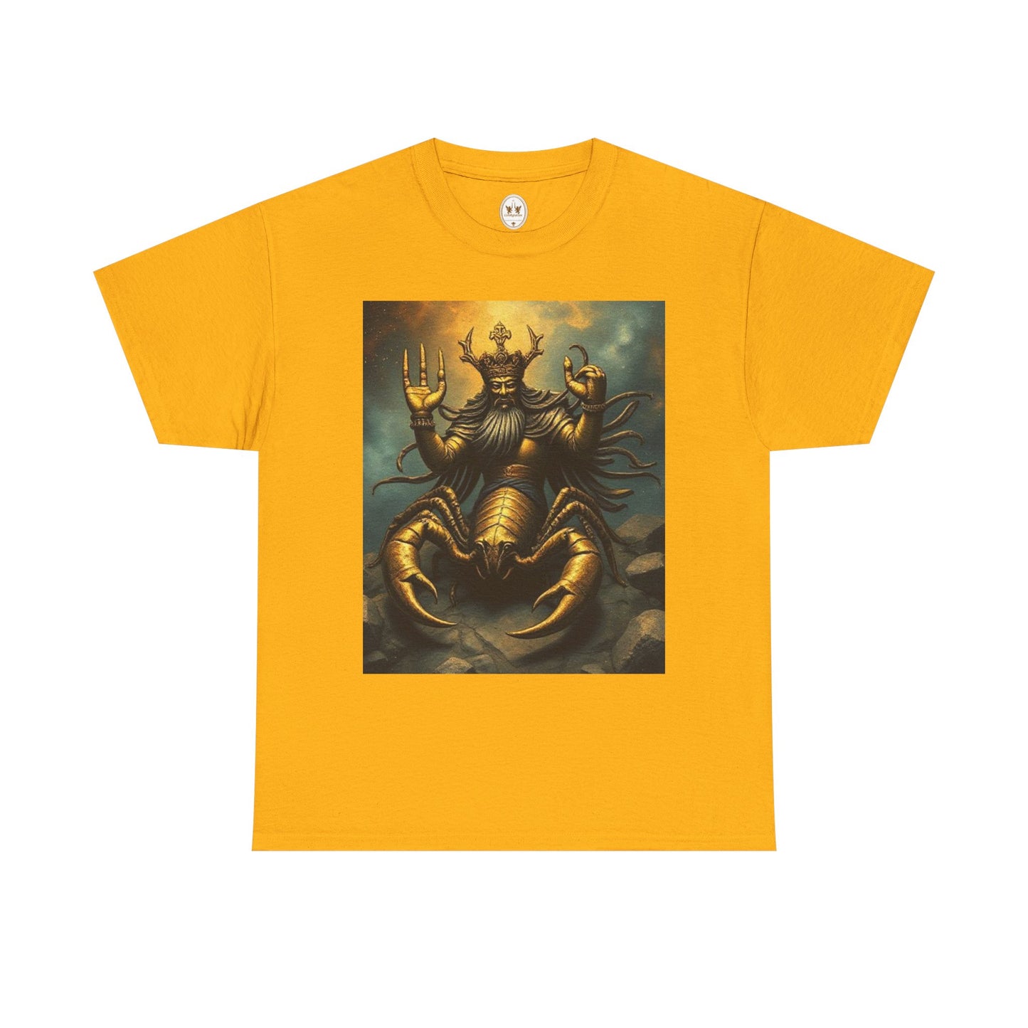 Unisex Heavy Cotton T-Shirt, Desert Scorpio King, Zodiac Design