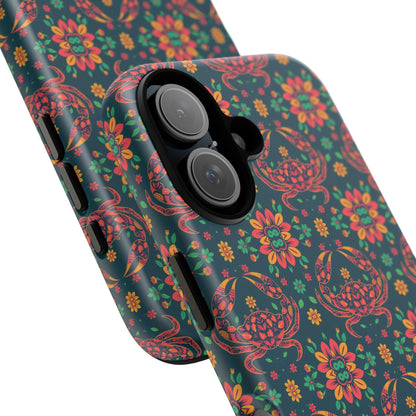 Tough Cases, Cancer, Zodiac v4, Flower Pattern