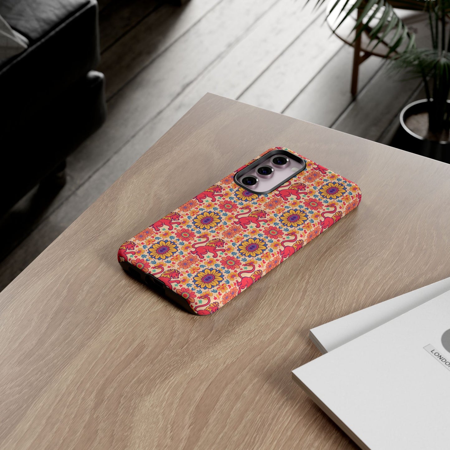Tough Cases, Leo, Zodiac v1, Flower Pattern