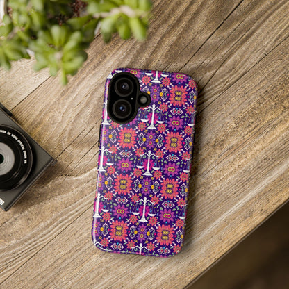 Tough Cases, Libra, Zodiac v4, Flower Pattern