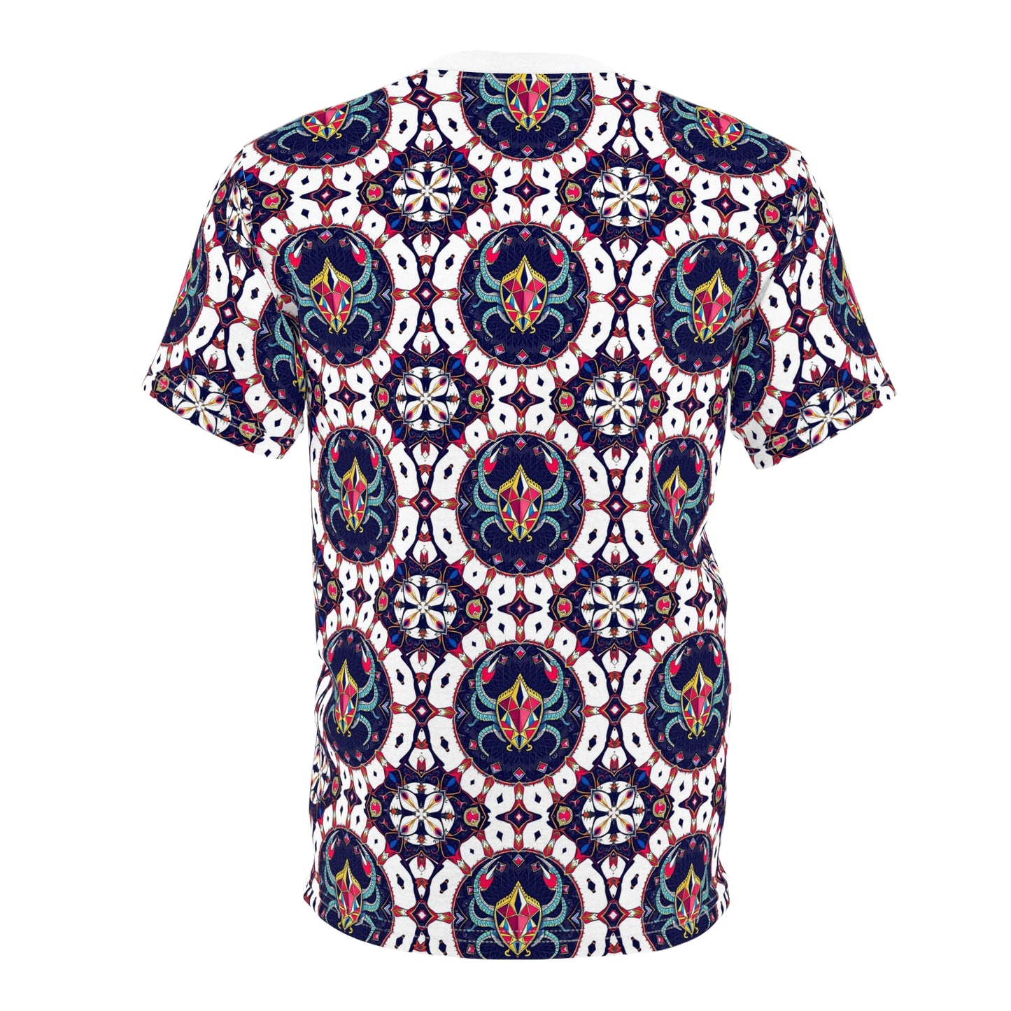 Unisex Cut & Sew T-Shirt, (AOP), Scorpio, Zodiac v4, Jewels Pattern