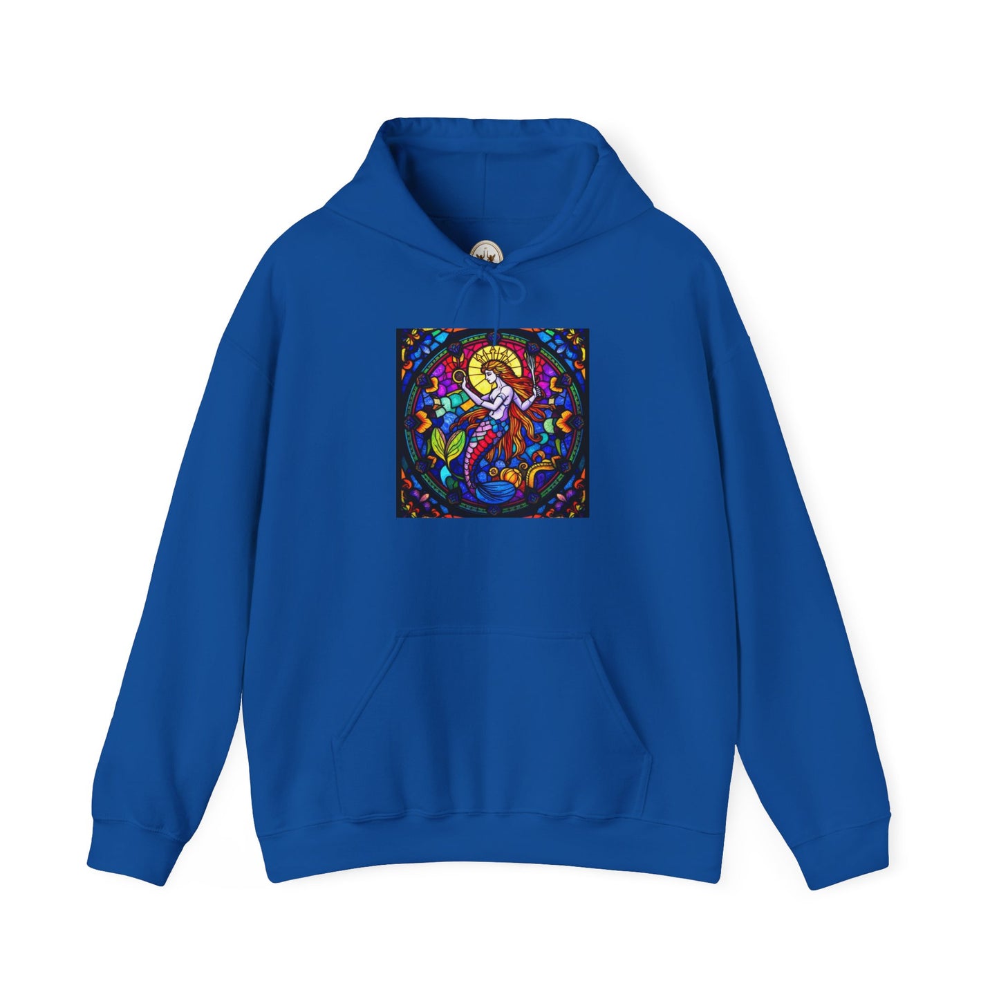 Unisex Heavy Blend™ Hooded Sweatshirt with glass Aquarius zodiac design