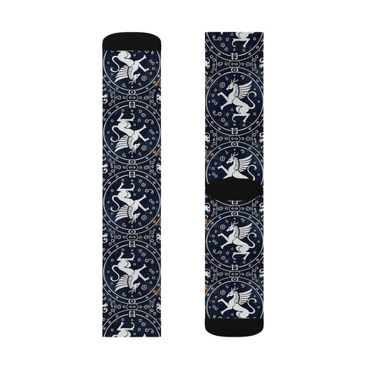 Sublimation Socks, Virgo, Zodiac v1, Pattern
