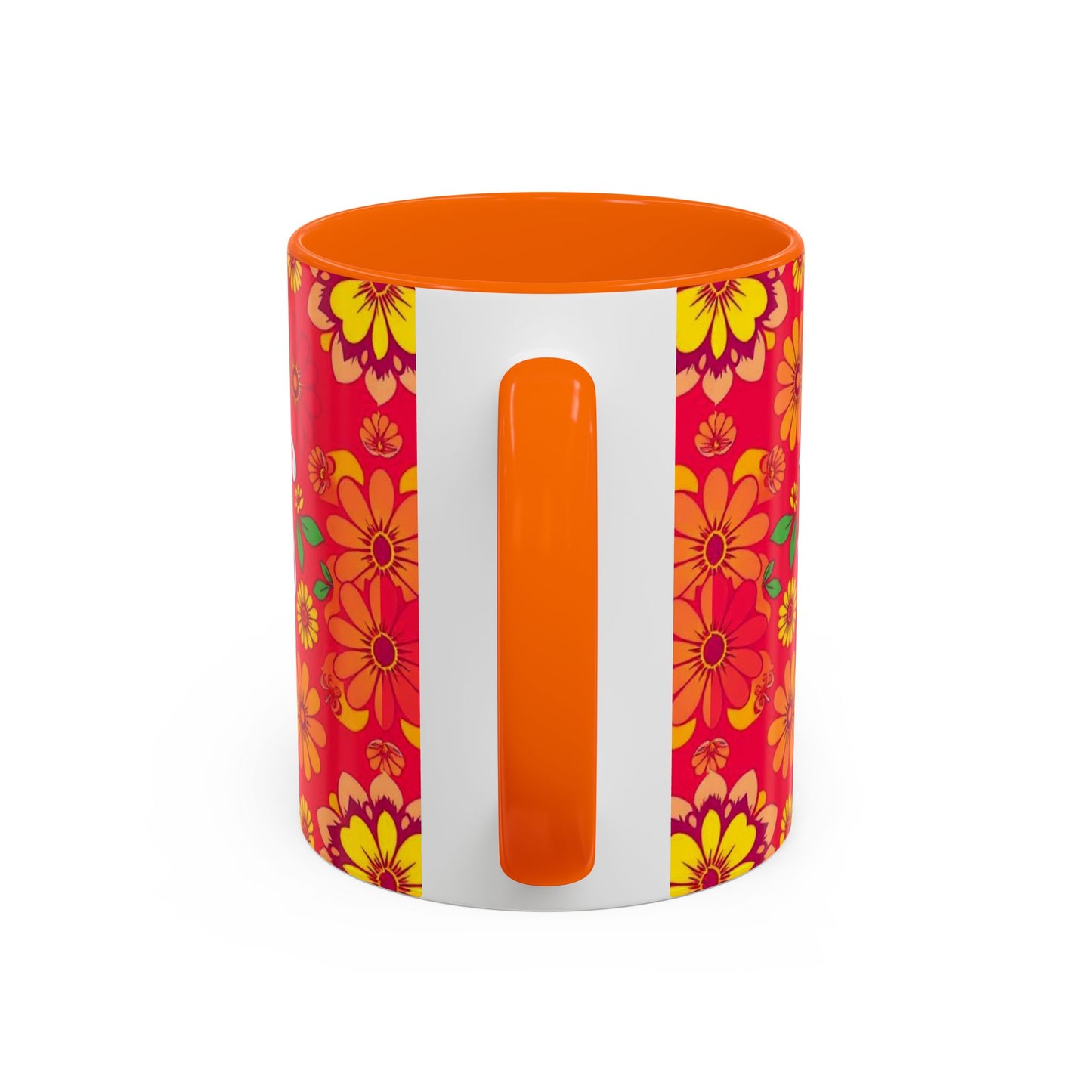 Accent Coffee Mug, Leo, Zodiac v4, Flower Pattern, (11, 15oz)