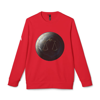 Adidas, Unisex Fleece Crewneck Sweatshirt, Libra, Planet Symbol, Zodiac