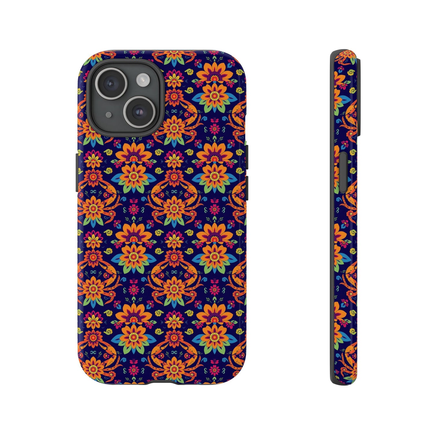 Tough Cases, Cancer, Zodiac, Flower Pattern