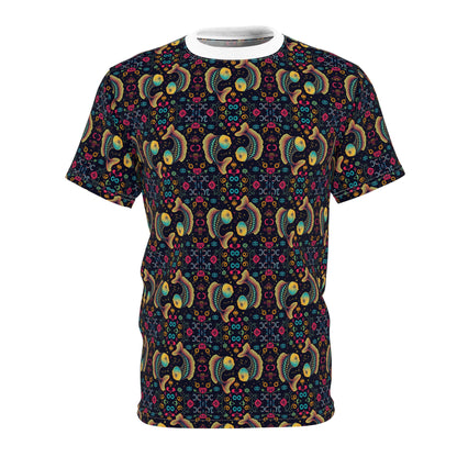 Unisex Cut & Sew T-Shirt, AOP, Pisces, Zodiac v1, Pattern