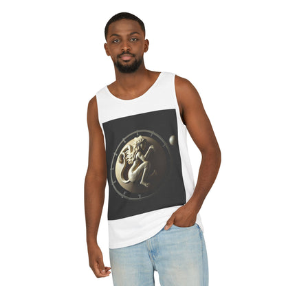 Unisex Garment-Dyed, Tank Top, Virgo Design, Planet Symbol, 100% US cotton