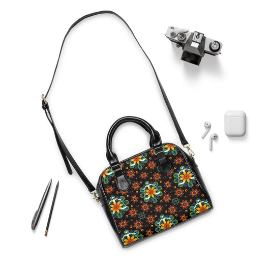 Shoulder Handbag, Libra, Zodiac, Flower Pattern