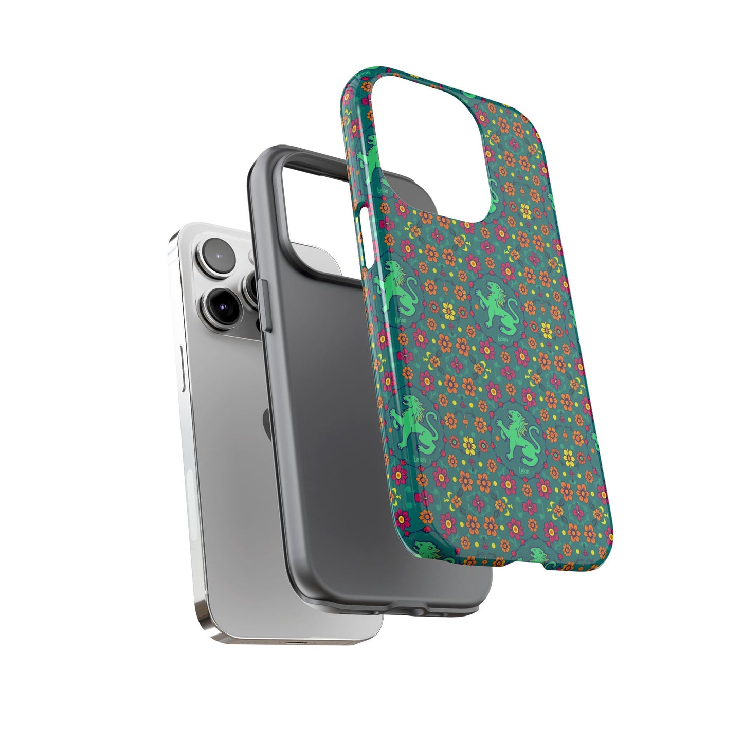 Tough Cases, Leo, Zodiac v3, Flower Pattern