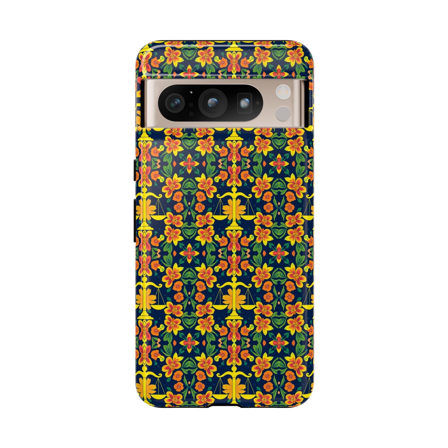 Tough Cases, Libra, Zodiac v3, Flower Pattern
