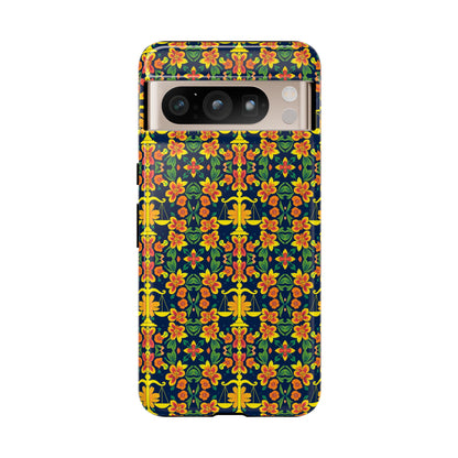 Tough Cases, Libra, Zodiac v3, Flower Pattern