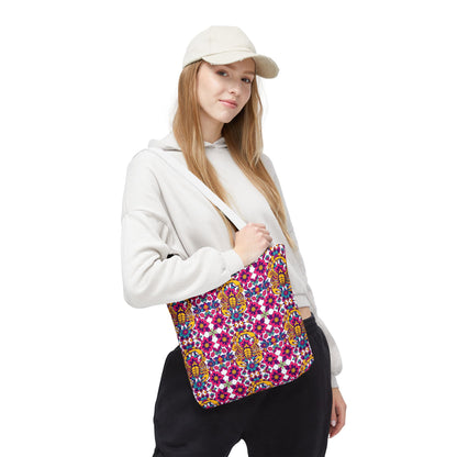 Tote Bag (AOP), Scorpio, Zodiac v1, Flower Pattern