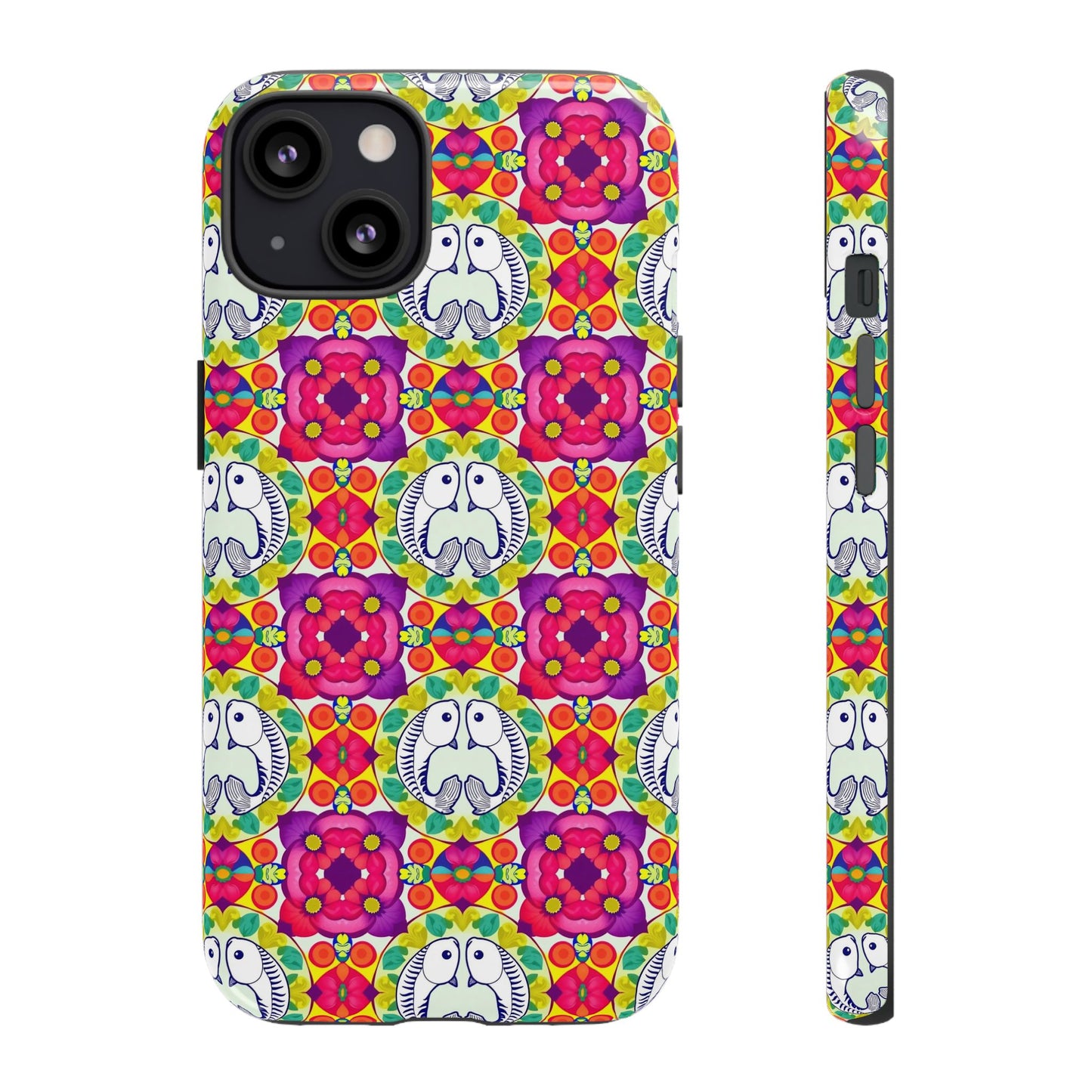 Tough Cases, Pisces, Zodiac v2, Flower Pattern