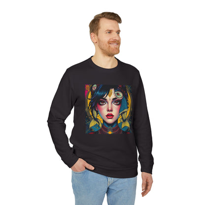 Adidas, Unisex Fleece Crewneck Sweatshirt, Pisces, Pop Art v1, Zodiac