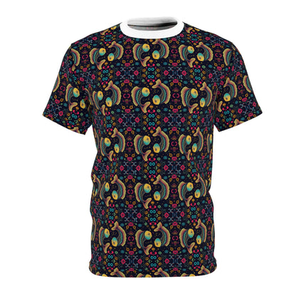 Unisex Cut & Sew T-Shirt, AOP, Pisces, Zodiac v1, Pattern