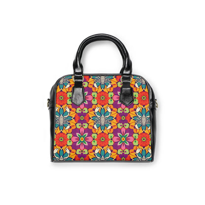 Shoulder Handbag, Scorpio, Zodiac v2, Flower Pattern
