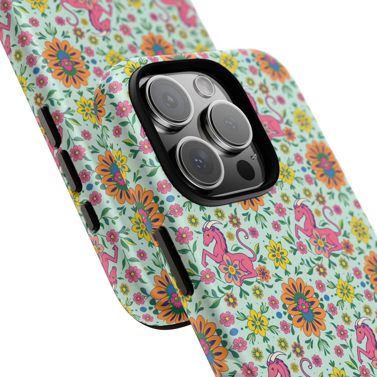 Tough Cases, Aquarius, Zodiac, Flower Pattern