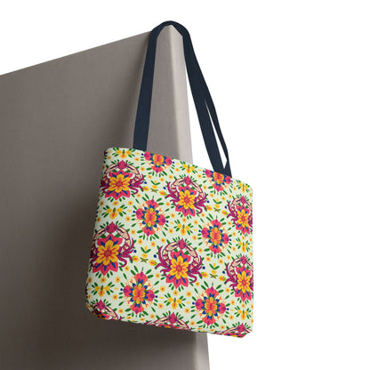 Tote Bag, (AOP), Cancer, Zodiac v2, Flower Pattern