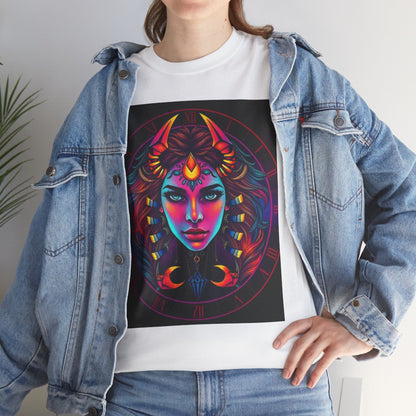 Unisex Heavy Cotton T-Shirt, Scorpio, Zodiac v4, Sexy Art