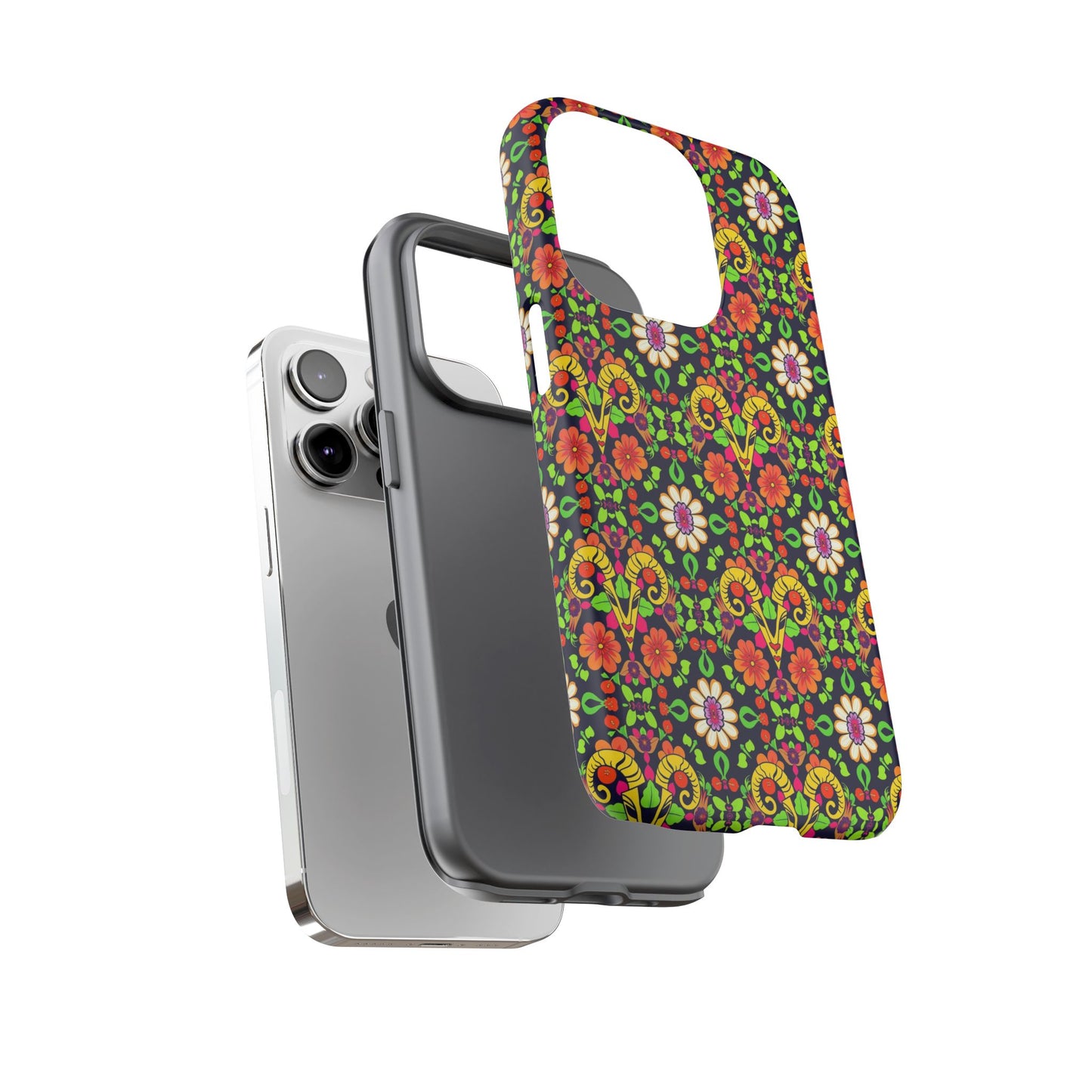 Tough Cases, Aries, Zodiac v4, Flower Pattern