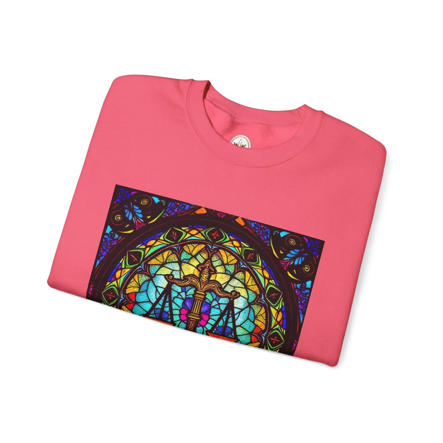 Unisex Heavy Blend™ Crewneck Sweatshirt, Glass, Libra Zodiac Design