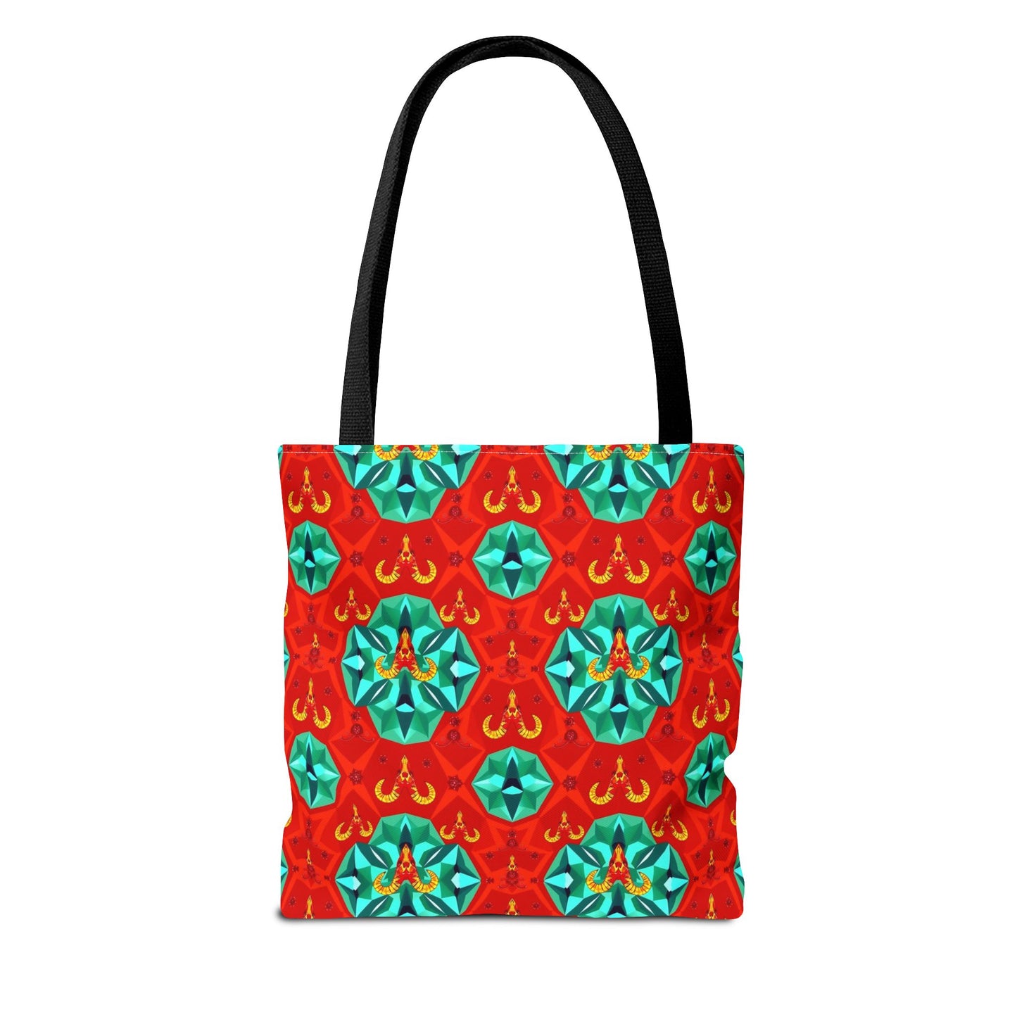 Tote Bag (AOP), Aries, Zodiac v1, Jewel Pattern