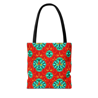 Tote Bag (AOP), Aries, Zodiac v1, Jewel Pattern