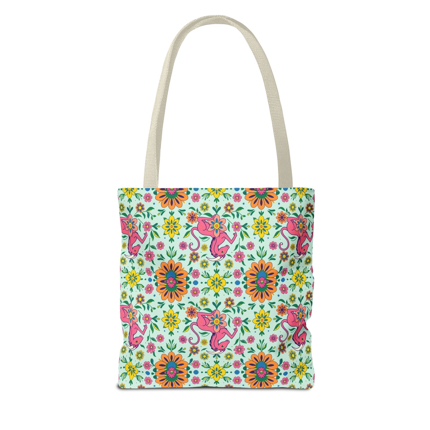 Tote Bag (AOP), Aquarius, Zodiac, Flower Pattern