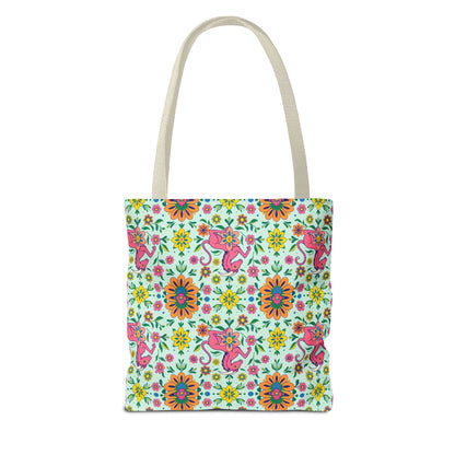Tote Bag (AOP), Aquarius, Zodiac, Flower Pattern